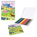 eeBoo Castle Sketchbook and 24-pk. Color Pencil Art Set