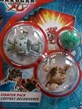 Bakugan Starter Pack~Season 2 Vestroia BAKUGLOW Series. Haos Foxbat, Sub Terra Neo-Dragonoid and 1 Ventus Mystery Bakugan. Comes with 3 Bakugan, 3 Metal Gate Cards and 3 Ability Cards