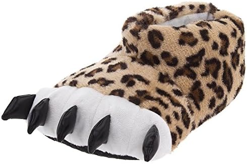 Leopard Paw Slippers for Women and Men Large