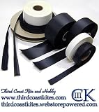 1in Dacron Adhesive Tape (BLACK) - Sold by the Foot