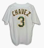 Eric Chavez Autographed Oakland Athletics Majestic Authentic MLB Baseball Jersey (White)