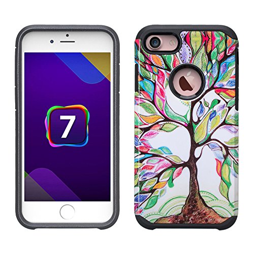 Apple iPhone 7 Plus Case - Wydan Slim Hybrid Shock Resistant Phone Case Thin Hard Shockproof Cover - Artsy Tree