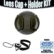 Deluxe Snap On Lens Cap + Lens Cap Keeper For The Canon EOS Rebel T2i, T1i, XS, XSI, XT, XTI, 50D Digital SLR Cameras Which Have Any Of These (18-55mm, 75-300mm, 50mm 1.4 , 55-200) Canon Lenses