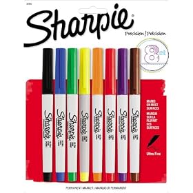 Sharpie Ultra Fine Point Permanent Markers, 8 Colored Markers(37600PP)