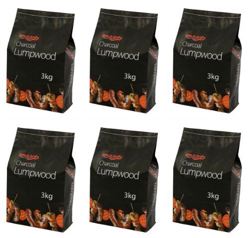 Charbon de bois en morceau 6 X 3 kg Bar-Be-Quick - Idéal pour les barbecues de tous les jours !