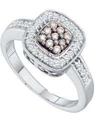 0.25CTW COGNAC DIAMOND FASHION RING
