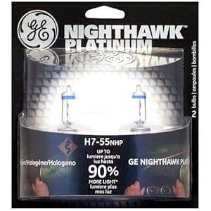 GE H7-55NHP/BP2 Nighthawk PLATINUM Headlight Bulbs Pack of 2