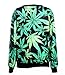 LoveLiness Fashion Sweatshirts Women's Neon Marijuana Leaf Print Sweatshirt