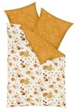 Kaeppel G-101737-07D1-VRMF Bettw&auml;sche 2-teilig Paradise 135 x 200 cm Microfaser Seersucker, Farbe orange