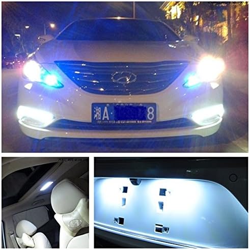 Cheska T10 LED Bulb Canbus T10 Wedge 500 Lumens 10LED Projector (White) (Pack of 2)