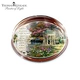 Thomas Kinkade The Garden Of Prayer Crystal Paperweight by The Bradford Exchange