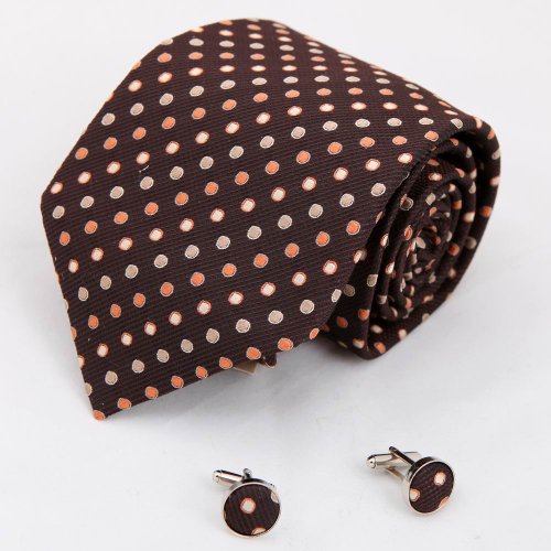 Y & G Brown Polka Dots orange italienischen Stil 