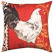 La Provence Roosters Indoor/Outdoor Weather Resistant Fabric Pillows (Set of two 18 inch)