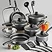 18 Piece Nonstick Pots & Pans Cookware Set Kitchen Kitchenware Cooking NEW (GRAY)