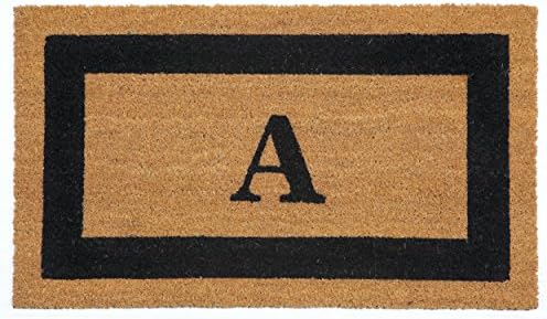 "A" Doormat by Castle Mats, Size 18 x 30 inches, Non-Slip, Durable, Made Using Odor-Free Natural Fibers