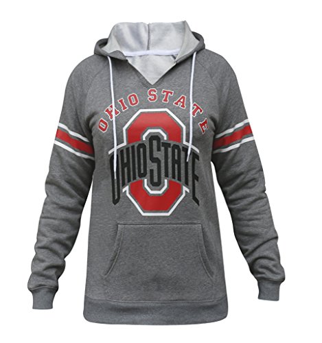 Women's Ohio State Buckeyes Athletic Hoodies Sporty Sweatshirts - Grey