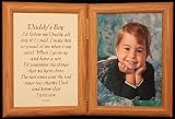 5x7 Hinged Daddys Boy Poem Oak Picture Photo Frame ~ A Wonderful Gift Idea for a New Father, Fathers Day, Valentines Day, Birthday or Christmas Gift