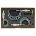 Mitutoyo 103-929 Outside Micrometer Set with Standards, Ratchet Stop, 0-3" Range, 0.001" Graduation (3 Piece Set)