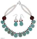Pearl and agate jewelry set, 'Gypsy Enchantment'