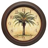 The Cabana 12″ Resin Palm Tree Wall Clock 