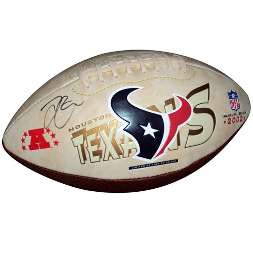 David Carr Autographed Houston Texans Logo Football