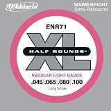 D'Addario ENR71 Half Round Bass Guitar Strings, Regular Light, 45-100, Long Scale