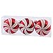 Vickerman 3 Count Peppermint Twist Shatterproof Candy Cane Swirl Christmas Ornaments, 3.75