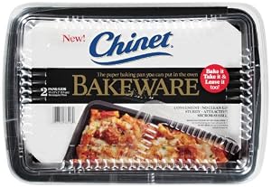Chinet Bakeware Square Pan, Large, 2 Count