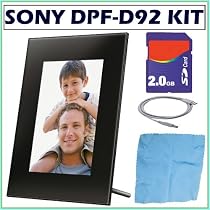 Sony DPF-D92 9-Inch LCD Digital Photo Frame in Black + Accessory Kit