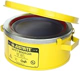 Justrite 10385 1 Gallon Bench Can With O Basket-Yellow