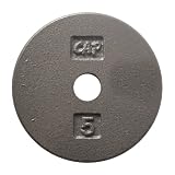 Cap Barbell Free Weights Standard 5-Pounds Plate (Gray)