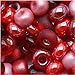 Czech Seed Beads 6/0 'Valentine's Day' Red And Pink (1 Ounce)