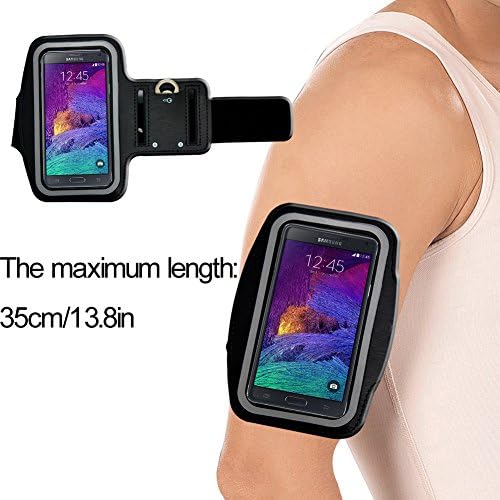 Almatess® Adjustable Phone Armband Case Soft Breathable Water Resistance Armband Case with Key Holder Available for Gym Running Jogging Sport Armband Case for Samsung Galaxy S 6 / Samsung Galaxy S 5 (Samsung Galaxy S6/S5)