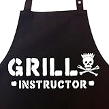 GRILL INSTRUCTOR - Grillschürze schwarz