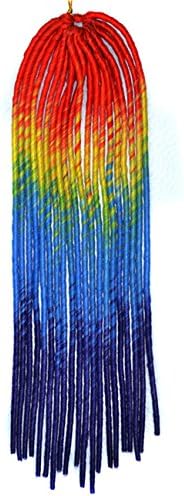 Colorlife 1 Pack 20" Orange Yellow Blue Purple Color Soft Dread Lock Crochet Braid Hair Extension Synthetic Braiding Hair