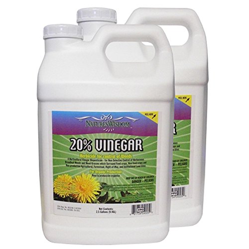 20 Vinegar Herbicide for Control of Weeds, 5 Gallon, Distilled White