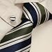 S2085 Designer Hand Made Green Stripes Cufflinks Necktie Set Blue Ties for Men Jacqua...