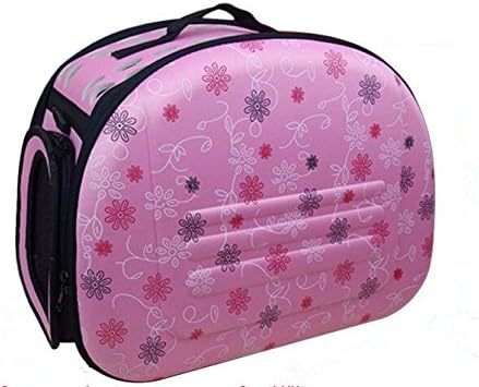 Pet Travel Bag Folding EVA Soft-sided Dog Cat Carrier Travel Cage Airline Approved Handbag pink