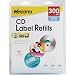 Memorex White CD Labels, Matte Finish. 300 Count (32020403)