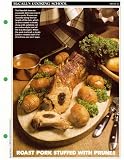  : McCall's Cooking School Recipe Card: Meat 10 - Prune-Stuffed Roast Pork With Browned Potatoes, Swedish Style (Replacement McCall's Recipage or Recipe Card For 3-Ring Binders)