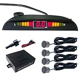 Koolertron (TM) Led Display Car Reverse Parking Radar Detector + 4 Sensor -Grey