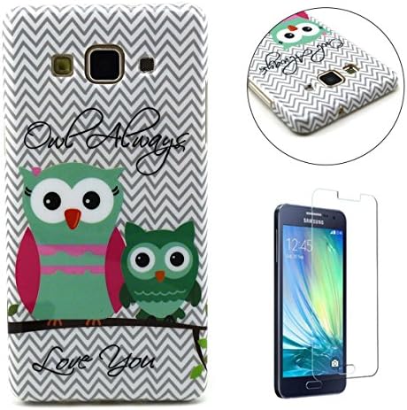 Samsung Galaxy A3 (2015) Case Ziotechnology Ultra Slim Thin Glossy Soft Flexible Rubber Bumper Silicone Gel TPU Protective Cover Skin For Samsung Galaxy A3 (2015)-Green Owl