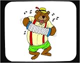 Mouse Pad with instrument, germany, music, bear, accordion