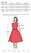 Anni Coco Women's Halter Polka Dots 1950s Vintage Swing Tea Dress - Large - 1st - Red & White Dots