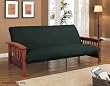 Wooden Arm Futon Frame - Cherry Brown Finish