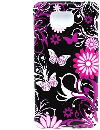 Camiter Galaxy Alpha Case ,Galaxy G850 Case ,Black butterfly Pattern TPU Gel Silicone Soft Protective Back Case Skin Cover For Samsung Galaxy Alpha G850