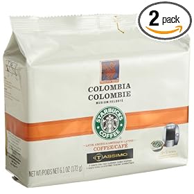 Starbucks Colombia Coffee (Medium), 12-Count T-Discs for Tassimo Coffeemakers (Pack of 2) [Amazon Frustration-Free Packaging]
