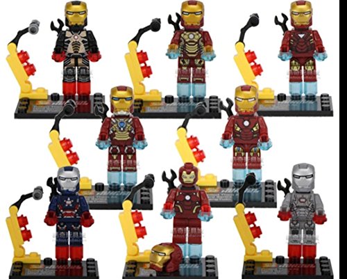 NW Set New 6 pcs Iron Man Ironman Building Blocks Toys Mini figures The Avengers GT(Without Original Box)