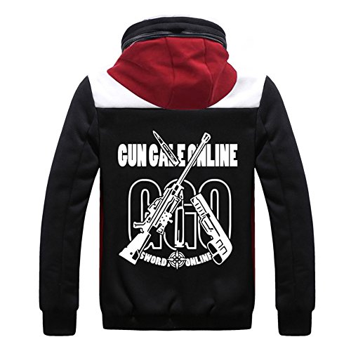 Sword Art Online Anime Gun Gale Online Costume Hoodie Coat, Asian Size, Three Colors