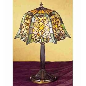 17"H Duffner & Kimberly Shell & Diamond Accent Lamp